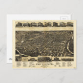 Aerial Uitzicht Fort Worth Tarrant County Texas (1 Briefkaart (Voorkant / Achterkant)