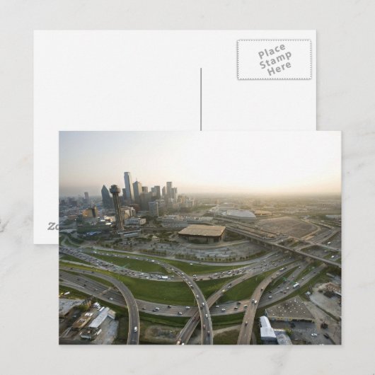 Aerial uitzicht in het centrum van Dallas, Texas Briefkaart (Voorkant / Achterkant)