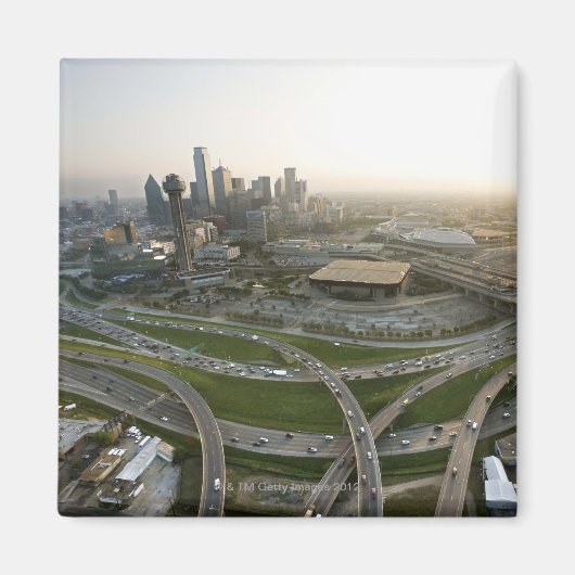 Aerial uitzicht in het centrum van Dallas, Texas Magneet (Voorkant)