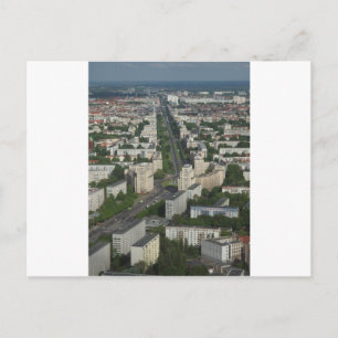 Aerial uitzicht Karl Marx Allee Berlin Duitsland Briefkaart