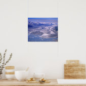 Aerial uitzicht Lowell Glacier, Kluane National Poster (Keuken)