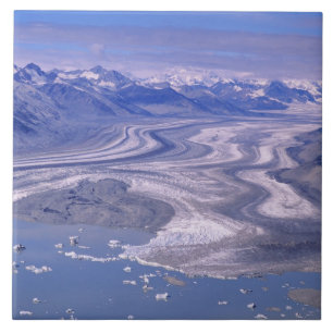 Aerial uitzicht Lowell Glacier, Kluane National Tegeltje