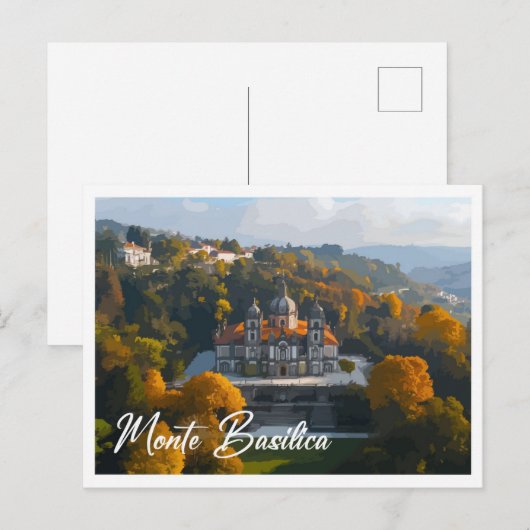 Aerial Uitzicht Monte Basilica Firenze Italië Reiz Briefkaart (Voorkant / Achterkant)