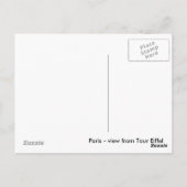 Aerial Uitzicht Paris Briefkaart (Achterkant)