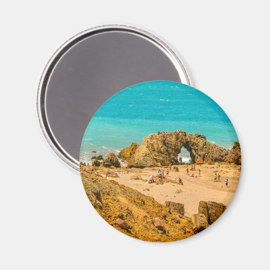 Aerial Uitzicht Pedra Furada Jericoacoara Brazilië Magneet (Voorkant / Achterkant)