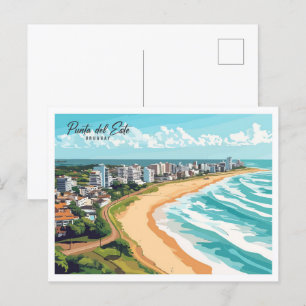 Aerial Uitzicht Punta del Este Uruguay Reizen Briefkaart