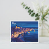 Aerial Uitzicht Rimini Italië Illustratie Reizen Briefkaart (Staand voorkant)