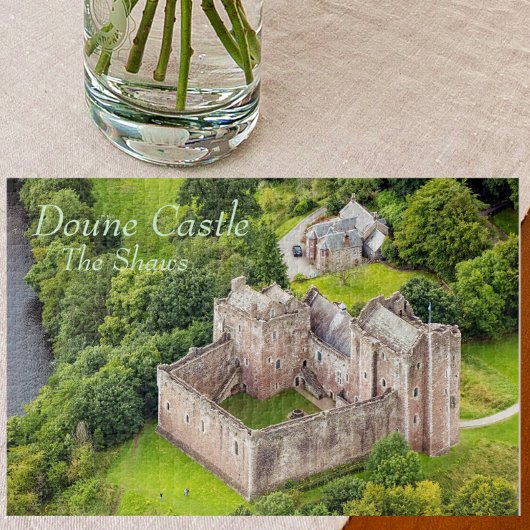 Aerial Uitzicht Shaw Scottish Clan's Doune Castle Legpuzzel