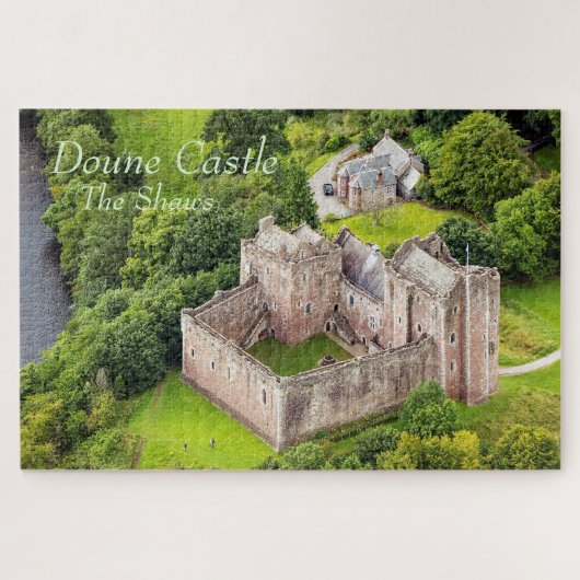 Aerial Uitzicht Shaw Scottish Clan's Doune Castle Legpuzzel (Horizontaal)