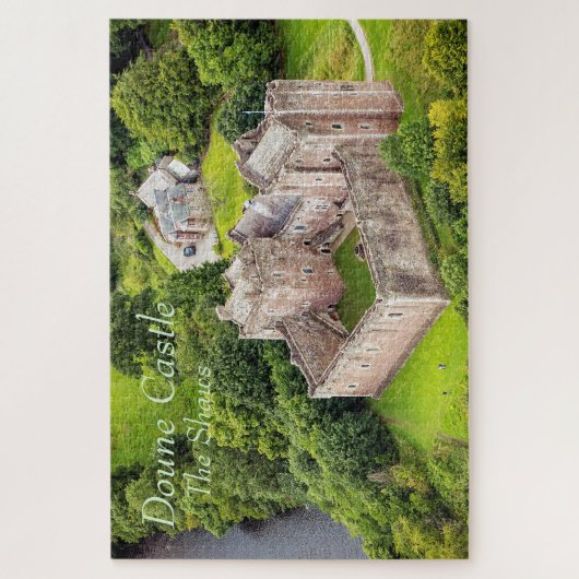 Aerial Uitzicht Shaw Scottish Clan's Doune Castle Legpuzzel (Verticaal)