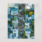 AERIAL UITZICHT VAN LOMBARD STREET, SAN FRANCISCO, BRIEFKAART (Voorkant)