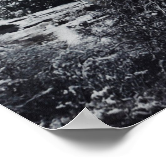 AERIAL UITZICHT VAN VILLAGE DIE MET SNEEUW WORDT B POSTER (Hoek)