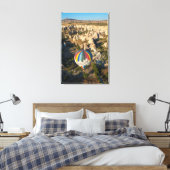 Aerial View Of Hot Air Balloons, Cappadocia Canvas Afdruk (Insitu (Slaapkamer))