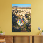 Aerial View Of Hot Air Balloons, Cappadocia Canvas Afdruk (Insitu (Woonkamer))