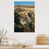 Aerial View Of Hot Air Balloons, Cappadocia Poster (Keuken)