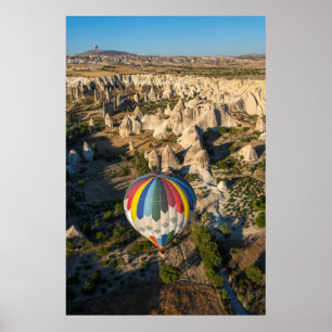 Aerial View Of Hot Air Balloons, Cappadocia Poster