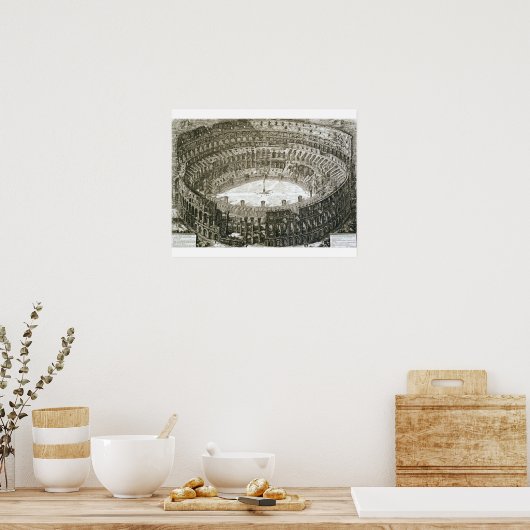 Aerial view of the Colosseum in Rome from 'Views o Poster (Keuken)