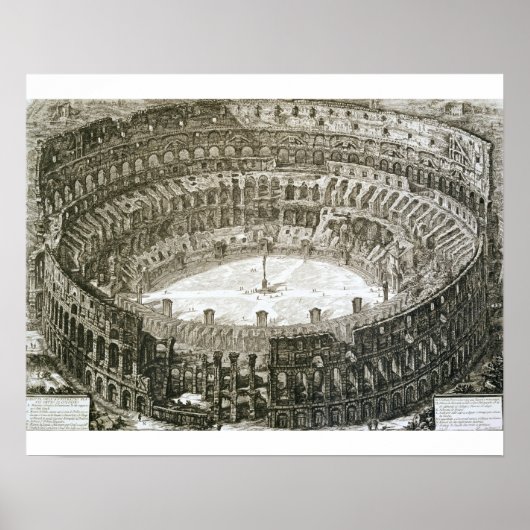 Aerial view of the Colosseum in Rome from 'Views o Poster (Voorkant)