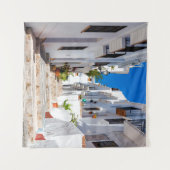 Aerial view of white city Frigiliana in sunny day  Wandkleed (Voorkant (horizontaal))