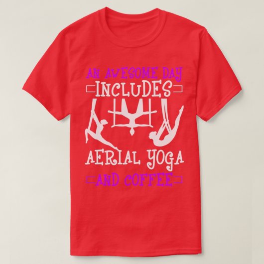 Aerial Yoga and Coffee Funny Hammock T-shirt (Design voorkant)