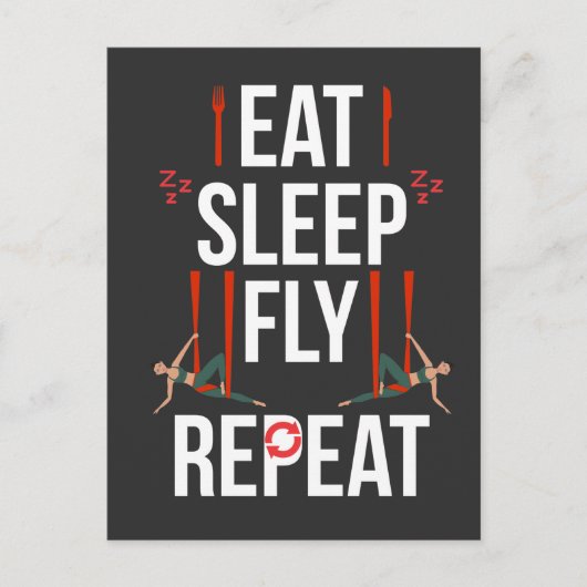 Aerial Yoga Artist Gymnastic Dance Aerialist Girl Briefkaart (Voorkant)