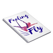 Aerial Yoga Cute Women Silks Feeling Fly Notitieboek (Rechterzijde)
