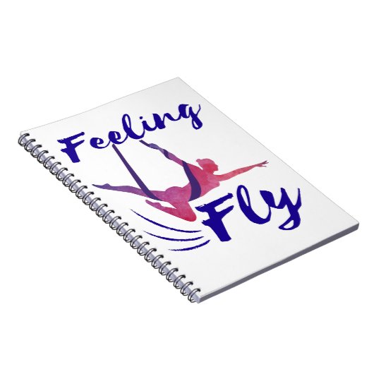 Aerial Yoga Cute Women Silks Feeling Fly Notitieboek (Rechterzijde)