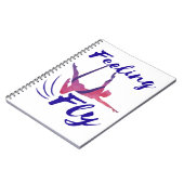 Aerial Yoga Cute Women Silks Feeling Fly Notitieboek (Linkerzijde)