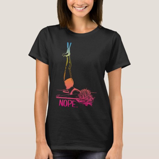 Aerial Yoga Hangmat Nope Kleur T-shirt (Voorkant)