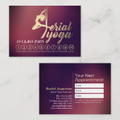 Aerial YOGA Instructor 10 de Aanwijzing van de Kla Klantenkaartje (Voorkant / Achterkant)