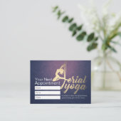 Aerial Yoga Instructor Appointing Pilates Fitness Afsprakenkaartje (Staand voorkant)