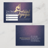 Aerial Yoga Instructor Appointing Pilates Fitness Afsprakenkaartje (Voorkant / Achterkant)