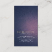 Aerial Yoga Instructor Pilates Fitness Paars Gold Visitekaartje (Achterkant)