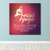 Aerial Yoga Meditation Instructor Pilates Fitness Canvas Afdruk (Insitu (Houten vloer))