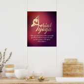 Aerial Yoga Meditation Instructor Pilates Fitness Poster (Keuken)