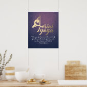 Aerial Yoga Meditation Instructor Pilates Fitness Poster (Keuken)