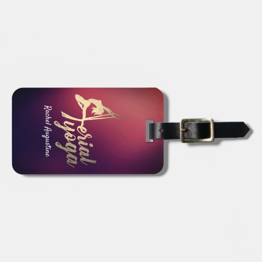 Aerial YOGA Meditation Pilates Fitness Instructor Bagagelabel (Voorkant horizontaal)