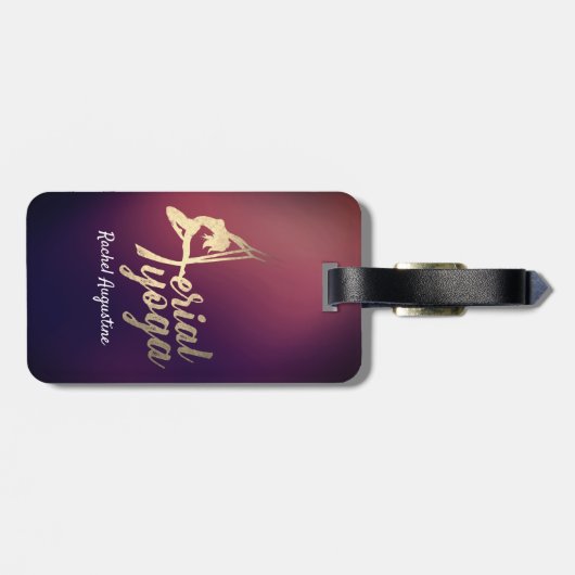 Aerial YOGA Meditation Pilates Fitness Instructor Bagagelabel (Achterkant horizontaal)