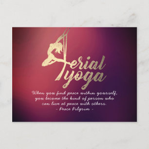Aerial YOGA Meditation Pilates Fitness Instructor Briefkaart