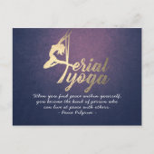 Aerial YOGA Meditation Pilates Fitness Instructor Briefkaart (Voorkant)