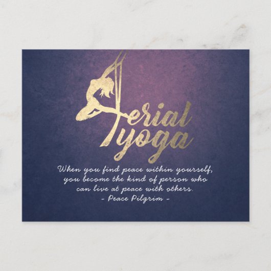 Aerial YOGA Meditation Pilates Fitness Instructor Briefkaart (Voorkant)