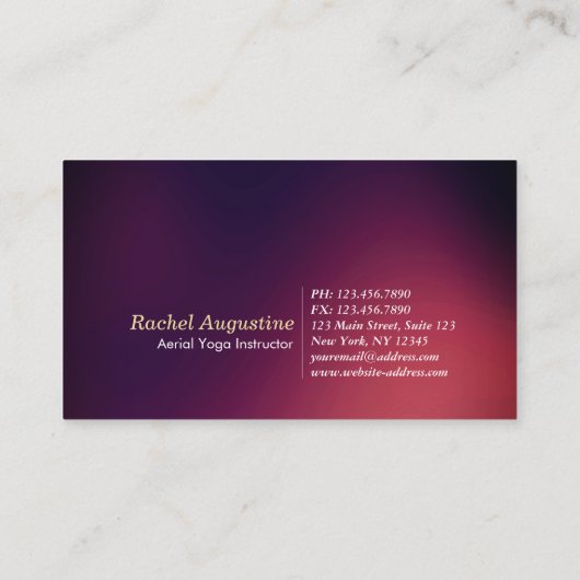 Aerial Yoga Pilates Fitness Class Pass Loyalty (Achterkant)