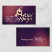 Aerial Yoga Pilates Fitness Class Pass Loyalty (Voorkant / Achterkant)