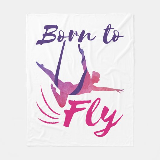 Aerial Yoga Silks Born to Fly Fleece Deken (Voorkant)