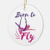 Aerial Yoga Silks Born to Fly Keramisch Ornament (Links)
