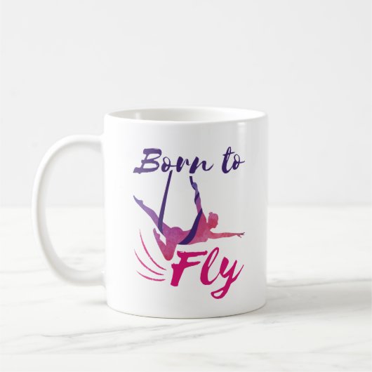 Aerial Yoga Silks Born to Fly Koffiemok (Links)