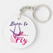 Aerial Yoga Silks Born to Fly Sleutelhanger (Achterkant)