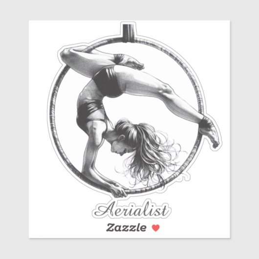Aerialist Aerial Hoop Lyra Sticker (Vel)