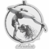 Aerialist Aerial Hoop Lyra Sticker (Voorkant)