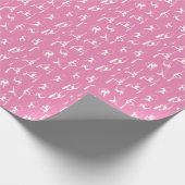 Aerialist Aerial Silks Lyra silhouetten roze Cadeaupapier (Hoek)